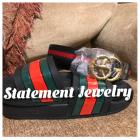 Image of BLACK GUCCI SLIDES